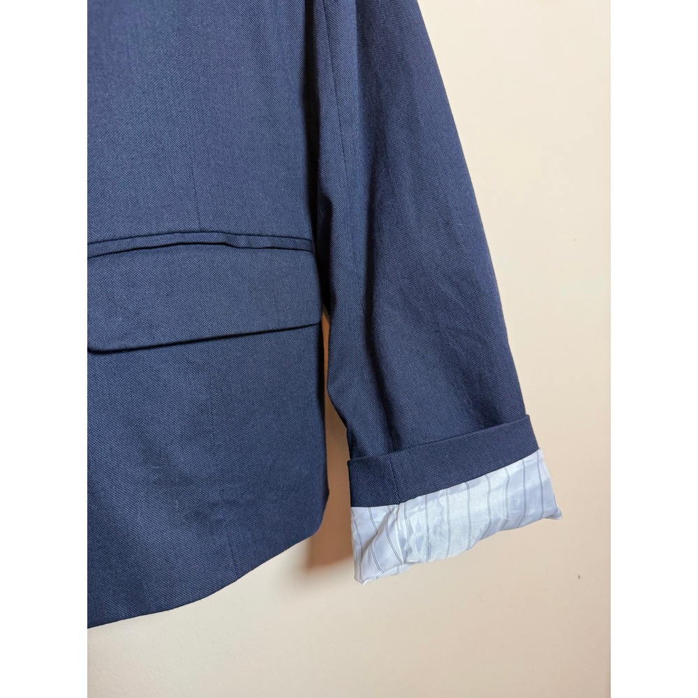 Gap The Academy Blazer Womens Size 8 Navy Blue Two Button Jacket Preppy Academia - Picture 4 of 9